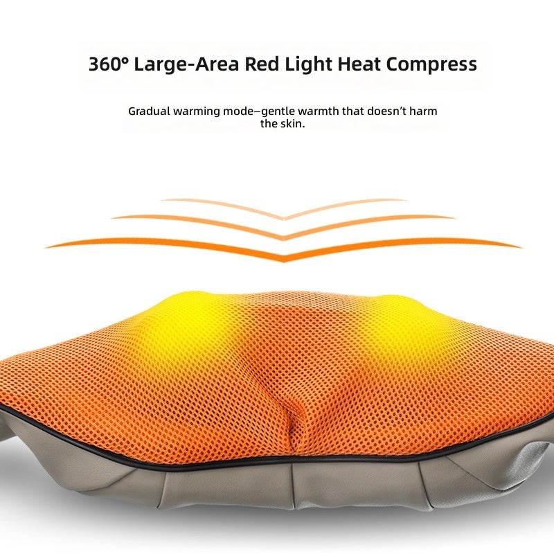 Dual-Use Car and Home Kneading Massage Shawl - Neck and Shoulder Massager with Infrared  Therapy - Image 3