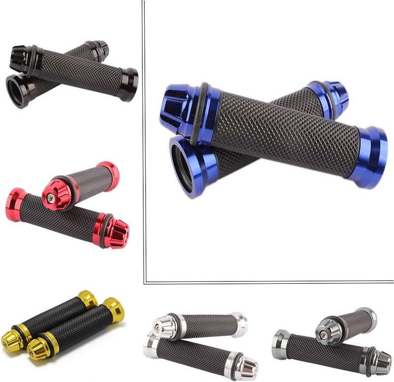 MISS MOLY 7/8" Motorcycle Hand Grips with Bar End Cap - Image 1