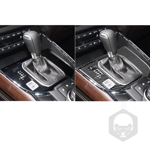 PJFUS Real Premium Carbon Fiber Sticker Car Center Console Gear Shift Transmission Panel Trim Compatible with Mazda CX-9 CX9 2016 2017 2018 2019 2020 2021 2022 2023 Auto Interior Accessories Black - Image 4