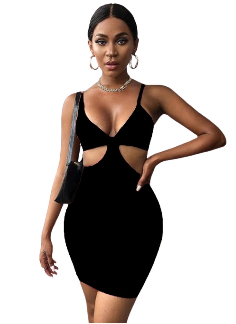 MANIKAN MANAIKAN women Lingerie Dress Short with Side Cutouts and Open Back  - Image 1