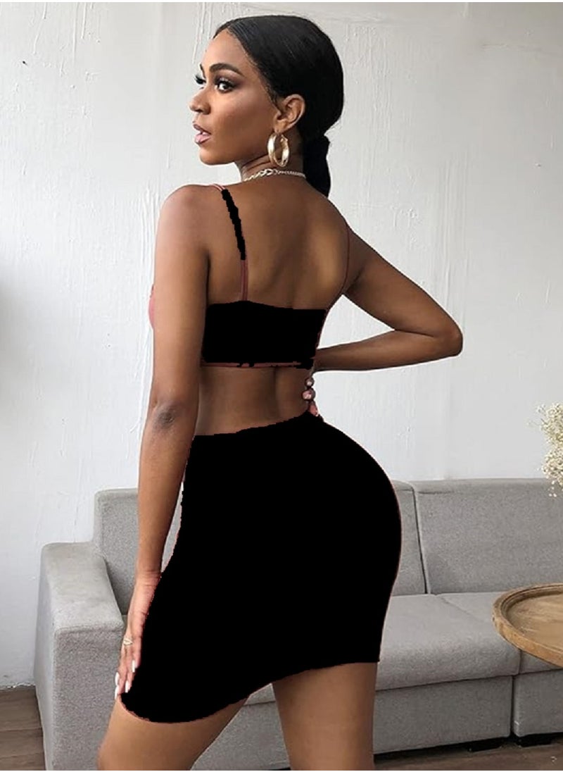 MANIKAN MANAIKAN women Lingerie Dress Short with Side Cutouts and Open Back  - Image 2