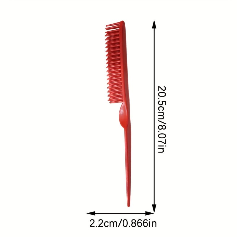 6 Pack Macaron Color Series Long Handle Soft Bristle Straight Hair Comb Voluminous High Crown Top Massage Comb Pointed Tail Braiding And Parting Comb For Men And Women Styling Tool - Image 4