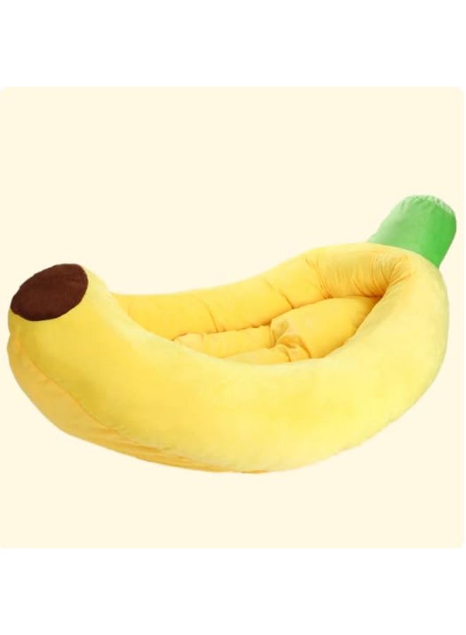 سرير قطط ناعم على شكل موزة - حجم صغير | كبسولة نوم مريحة وممتعة للقطط الصغيرة والقطط الصغيرة - Image 2