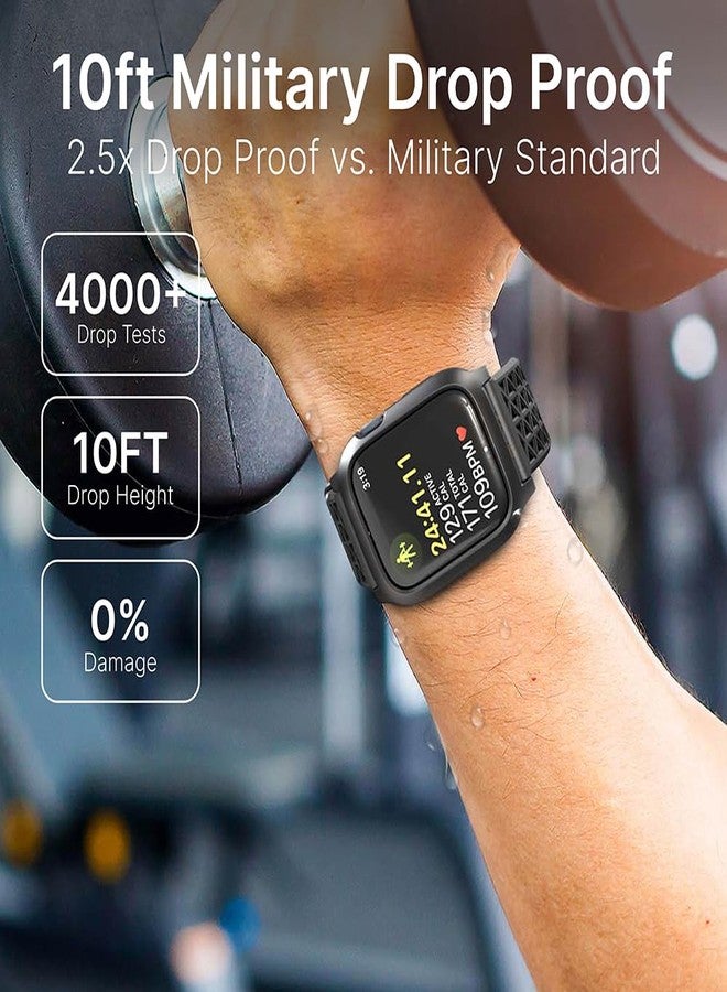 Catalyst Active Defense Case Designed for Apple Watch Series 9/8/7 45 mm, Drop Proof 10ft, Shock & Scratch-Resistant, Sport Band, Breathable, Rugged (Stealth Black) - Image 3