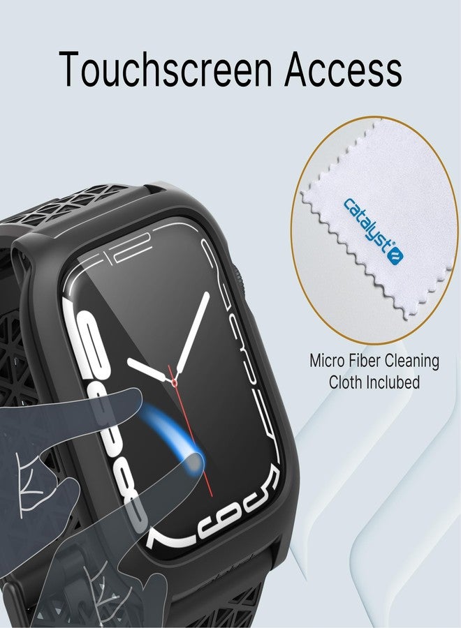 Catalyst Active Defense Case Designed for Apple Watch Series 9/8/7 45 mm, Drop Proof 10ft, Shock & Scratch-Resistant, Sport Band, Breathable, Rugged (Stealth Black) - Image 4