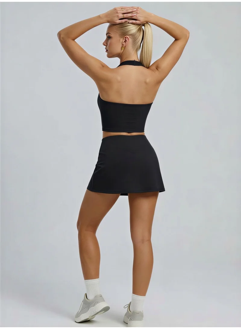 CORRE Active Wear Charm Padel Skirt - Black