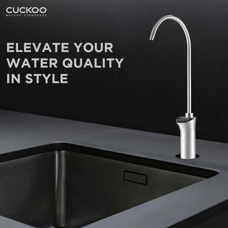Cuckoo منقي مياه CUCKOO Yuva UTC RO UV متعدد المراحل للاستخدام المنزلي والمطبخ تحت الحوض مع صنبور لمسة رقمية معدل استرداد مياه مرتفع علامة تجارية كورية CP YR701UW أبيض - Image 2