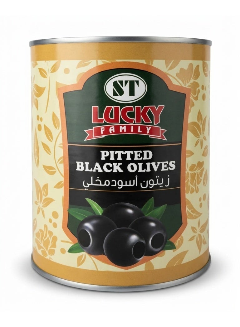 LUCKY FAMILY Pitted Black Olives 3.1kg - Image 1