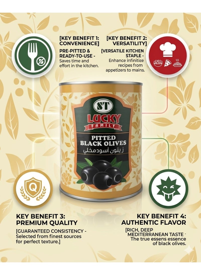 LUCKY FAMILY Pitted Black Olives 3.1kg - Image 4