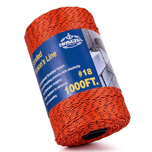 HONGDA Professional Masonry String Lines, 1000 Feet #18 Bonded Braided Nylon Mason Line, Durable and Versatile String for Masonry, Construction, Gardening, and DIY Projects - Image 3