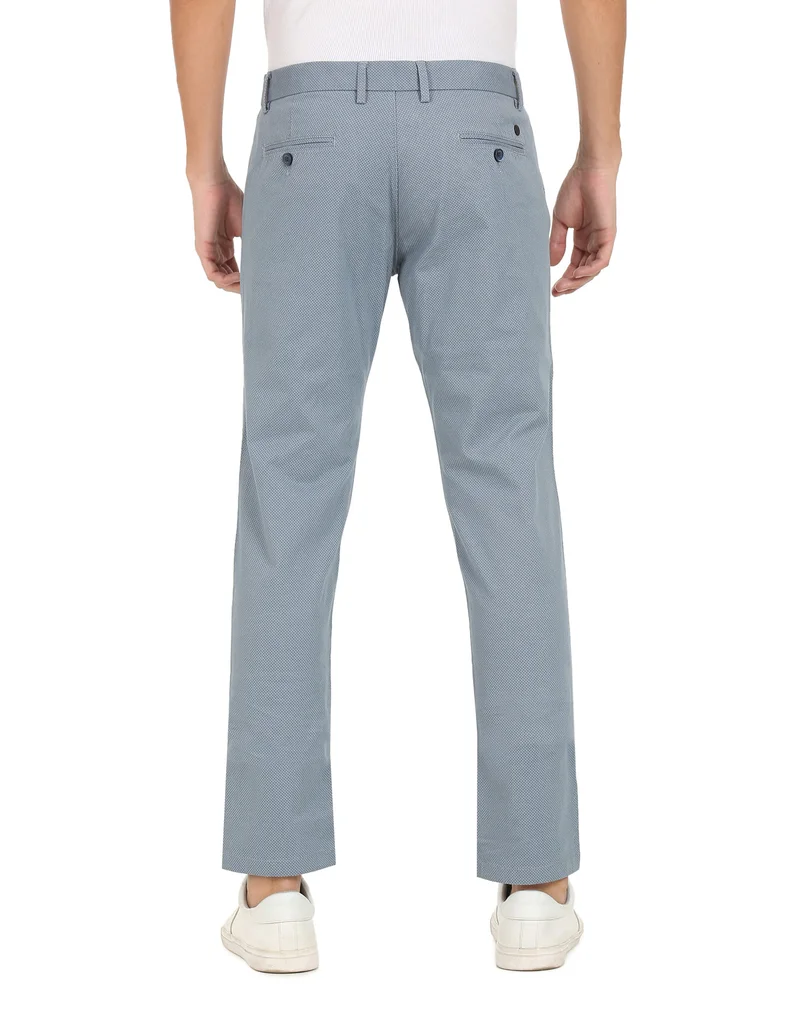 Arrow  Mid Rise Patterned Casual Trousers for Men | Best Price UAE