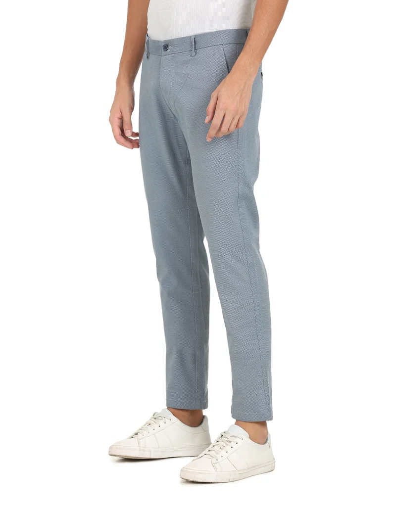 Arrow  Mid Rise Patterned Casual Trousers for Men | Best Price UAE