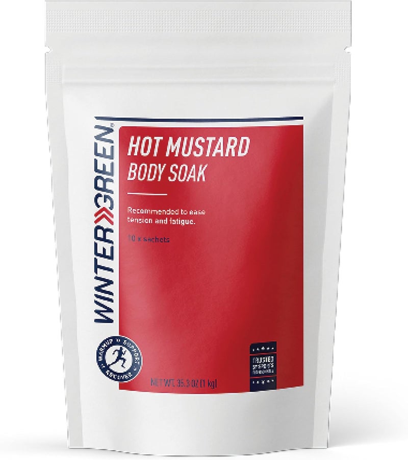 Wintergreen Hot Mustard Body Soak 10 x 100g Sachets Warming Soak with Mustard Seed Powder Magnesium and Essential Oils Fatigue Relief to Ease Tension and Soothe Muscles PostWorkout Recovery - Image 1