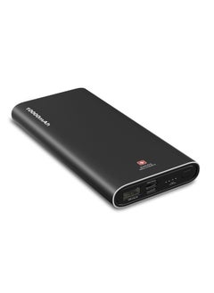 SWISS MILITARY Chandoline PD Power Bank 10000MAH: High-Speed Charging, 20W Output, 50% Charge in 30 Minutes* - Type-C, Micro and USB Inputs. Compatible with Apple, Samsung & More. Black  - Image 2