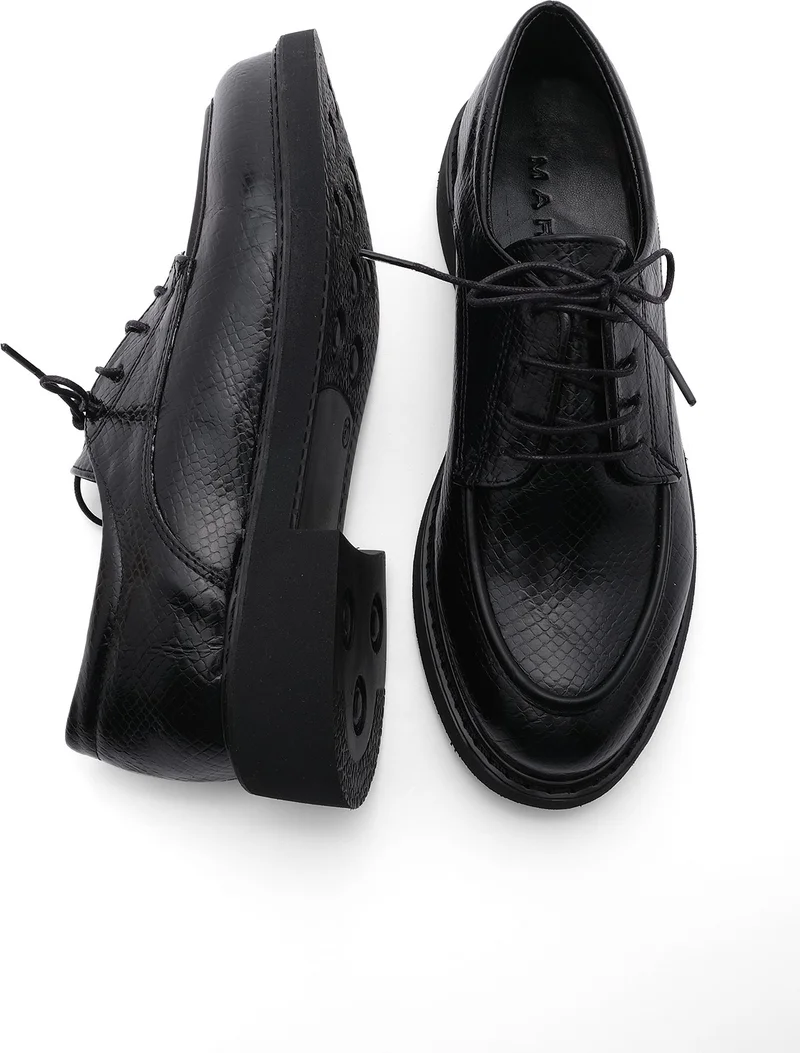 مارجين Women's Oxford Shoes Lace-up Masculine Casual Shoes Nesan