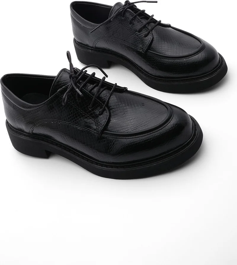 مارجين Women's Oxford Shoes Lace-up Masculine Casual Shoes Nesan
