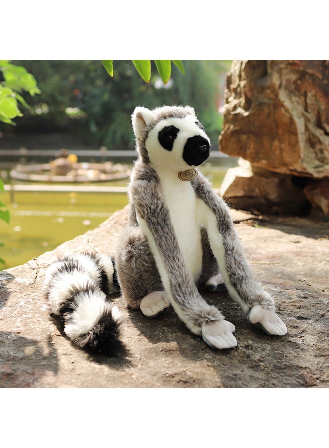 Direct Overseas Doll Lemur Doll Plush Toy Real Fox Doll Monkey Send Children Holiday Gifts-Specifications:30cm (0.28kg)-Color:Fox Monkey Doll-long Arm Style - Image 1