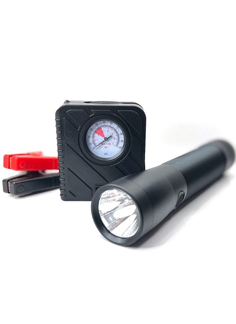 Crony P66 Circle+Air Jumper Starter لجميع السيارات بجهد 12 فولت مع مضخة باور بانك  - Image 2