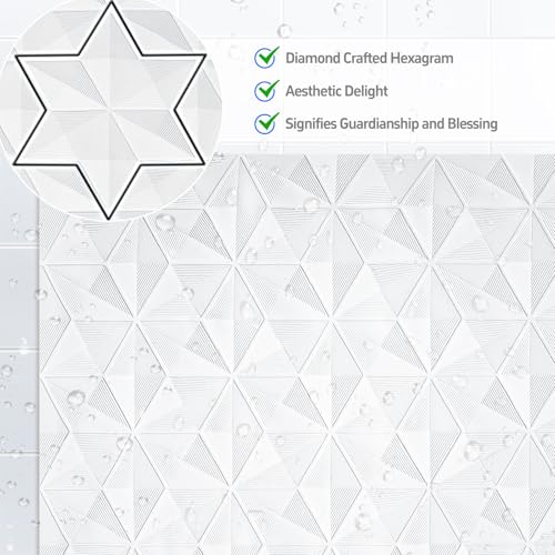 WRISIN Non Slip Bathtub Mat for Bath Tub Shower - Natural Rubber Mat with 241 Suction Cups - Soft Bathroom Safety Mat - Unique Diamond Pattern - Fatigue Relief - Machine Washable - 16 × 28 Inch - Image 2