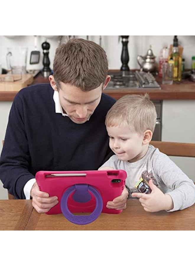 Procases Kids Case For Ipad Air 10.9'' 5Th Gen 2022 4Th Gen 2020 Ipad Pro 11 2020 2018 Shockproof Rotate Handle Fold Stand Lightweight Kids Friendly Case –Magenta - Image 5