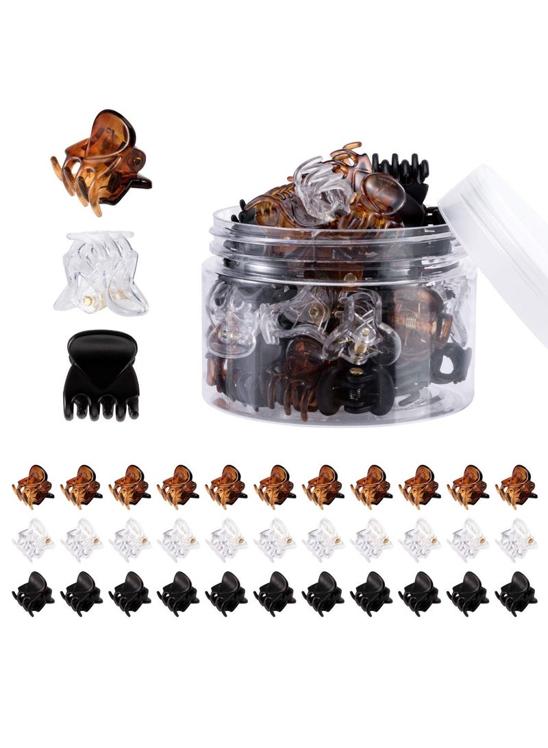 YOHAMA 36 Pcs Durable Mini Hair Claw Clips, Great for Design Kids and Adult Hairstyles, Decroation Buns, Pining Bangs, Strong Grip, Multifunction Clamp Clips.(3 Colors) - Image 1