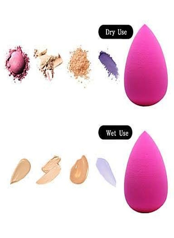 SUNISA Nylon Bristle Soft 4 Pcs Black Pencil Makeup Brushes Set with 1 Pink Beauty Blender - (Pack of 5) - Image 5