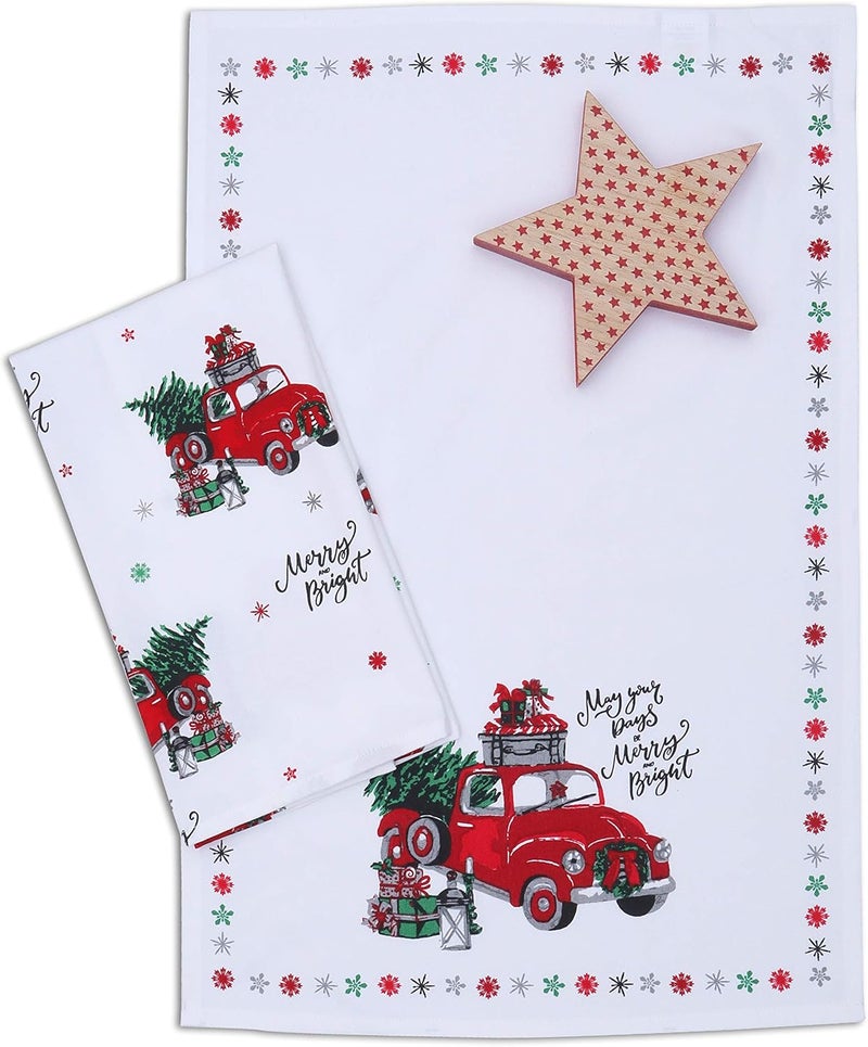 AMOUR INFINI AMOUR INFINI Oven Mitts and Pot Holders with Chef Apron and Kitchen Towel 5 Piece Washable  Reusable Christmas Kitchen Decor Gift Set for Festive Cooking  Decorative Design  Functional - Image 3