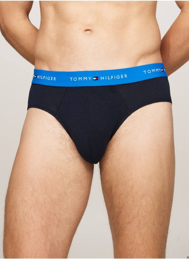 TOMMY HILFIGER Men's 3 Pack Briefs - Cotton, Multicolour  - Image 3