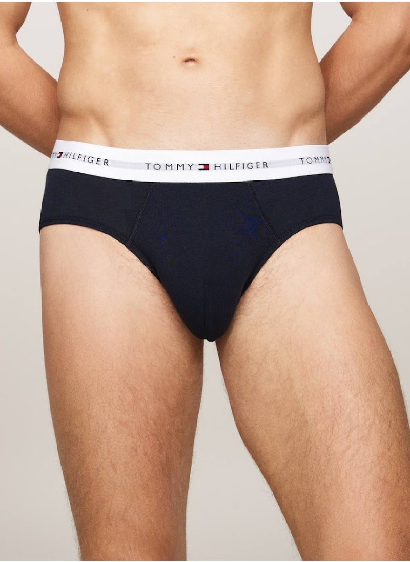 TOMMY HILFIGER Men's 3 Pack Briefs - Cotton, Multicolour  - Image 4