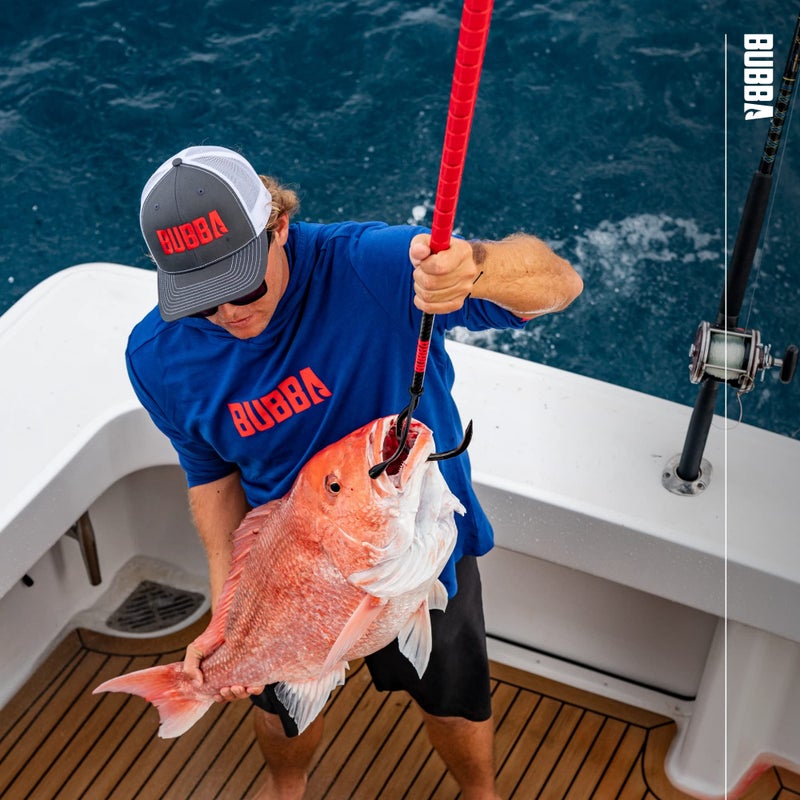 BUBBA Portable Gaff with Stainless Steel Offset Hook, Non-Slip Grip Handle and Carbon Fiber Shaft for Fishing, Boating and Outdoors - Image 2