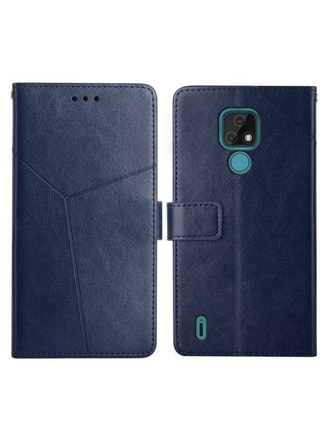 اس-توب جراب لهاتف Motorola Moto E7 Y، جراب هاتف جلدي قابل للطي أفقيًا مع حامل وفتحات للبطاقات ومحفظة وإطار للصور - Image 1