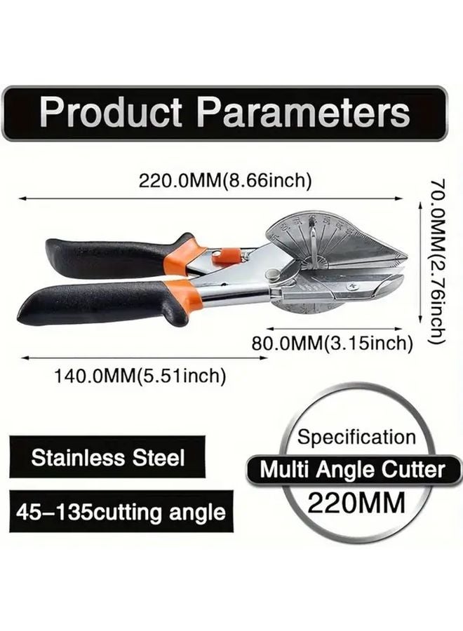 Silvery Multi Angle Miter Shear Manual Cork Cutter For Plastic PVC Mold - Image 4