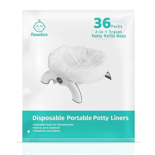 Newnice [36 Counts] Newnice Disposable Potty Liners with Absorbent Pads, Leak-proof Portable Travel Bags for Toddler Training, Compatible with OXO Tot 2-In-1 Go Potty & Most Potty Chairs - Image 1