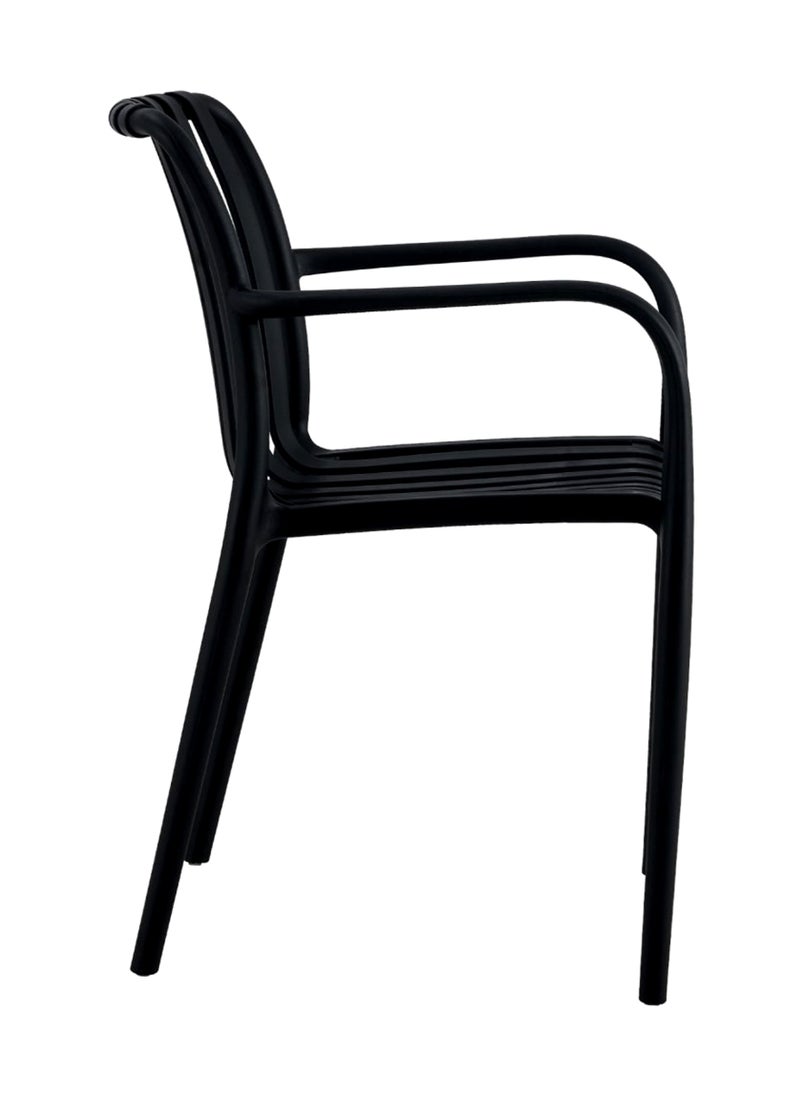 Living - Stackable outdoor modern hotel plastic restaurant dining chair chairs for events coffee shop - Image 1