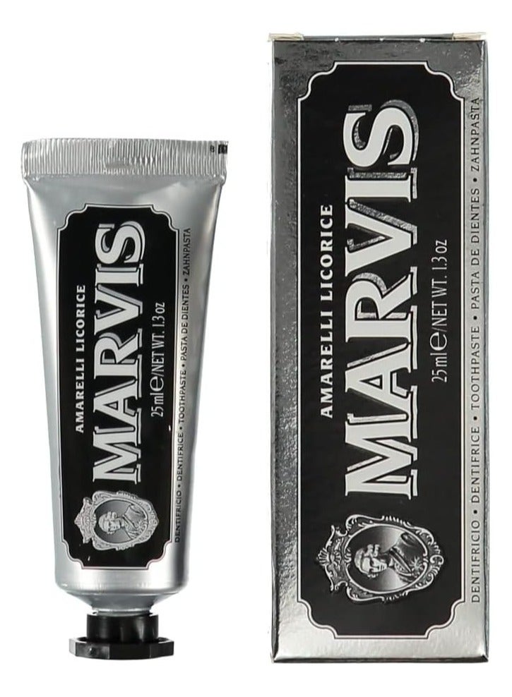 مارفيس مارفس معجون أسنان بعرق السوس و النعناع أميرالي بلون أسود خالي من الفلورايد 25مل مضاد للبكتيريا - Image 2