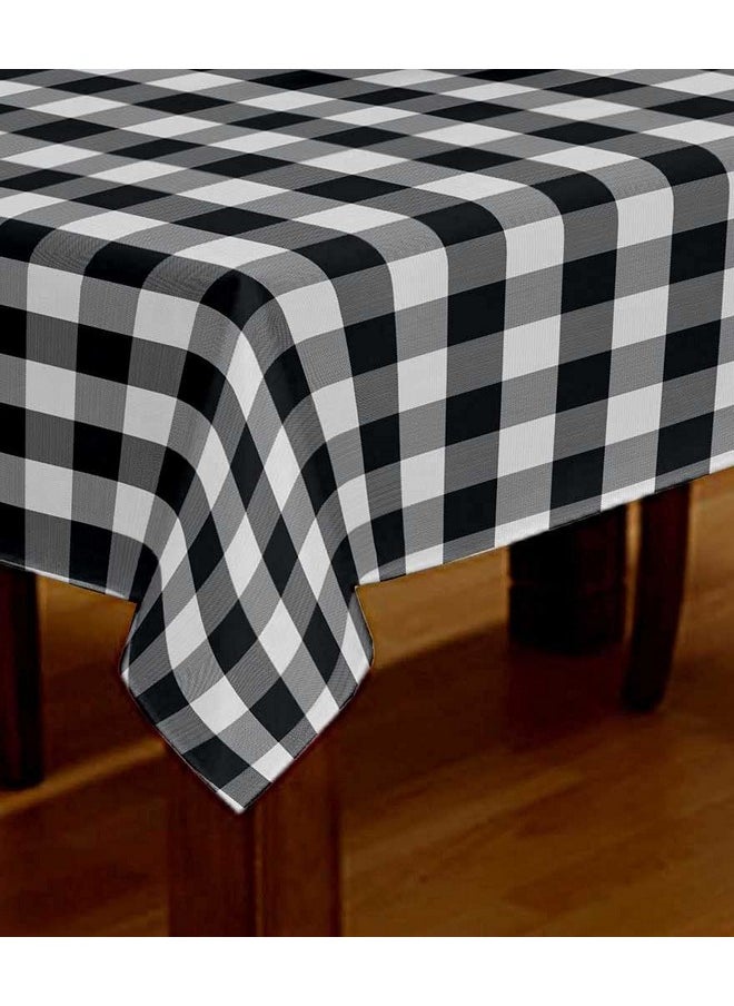 Lushomes Lushomes Table Cover, Buffalo Checks Black Plaid Dining Table Cover Cloth (Size 40 x 40”, Side Table Cloth)  - Image 2
