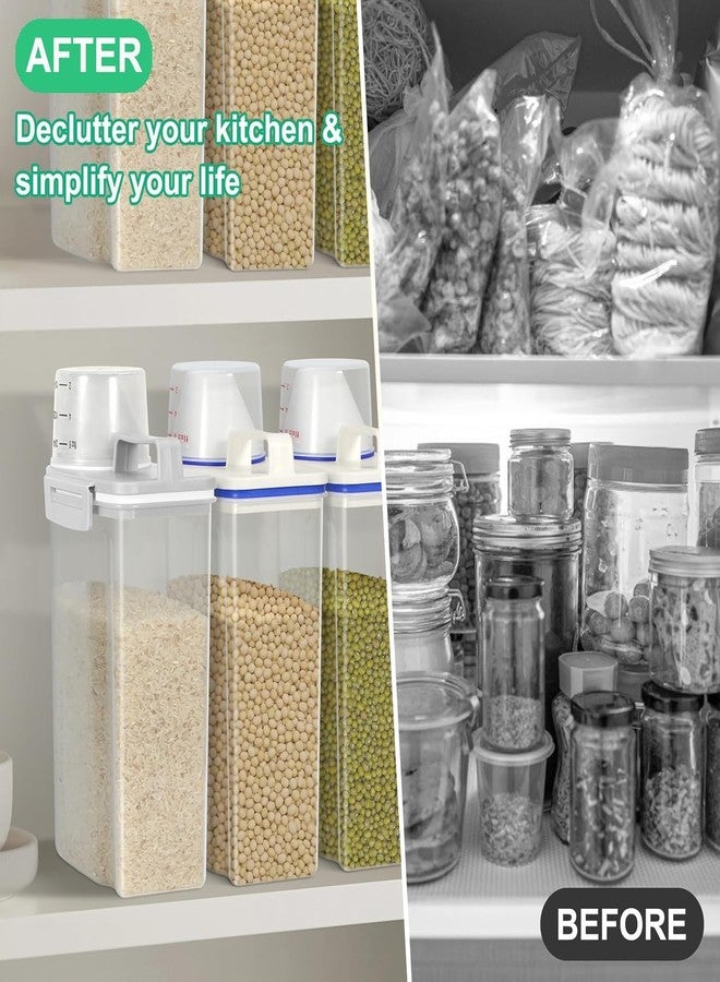 SHIELD PLUS Rice Container Bin with Pour Spout Plastic Clear 2KG（White）(1Pcs) - Image 4