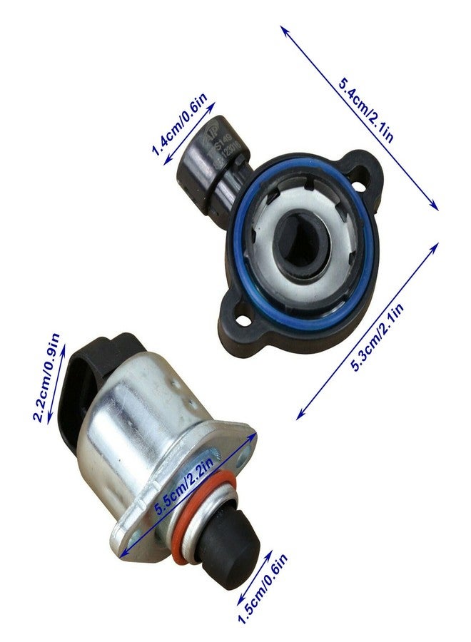 FZJDSD Idle Air Control Valve IACV and Throttle Position Sensor TPS Compatible with GMC Sierra Yukon Chevy Silverado Tahoe Cadillac Escalade 1994-1997 Replace AC234 TH149 - Image 3