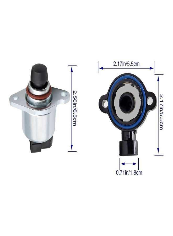 FZJDSD Idle Air Control Valve IACV and Throttle Position Sensor TPS Compatible with GMC Sierra Yukon Chevy Silverado Tahoe Cadillac Escalade 1994-1997 Replace AC234 TH149 - Image 2