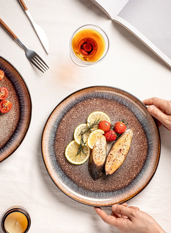 Clink Premium Ceramic Plate, Flame Glaze Round Dinner Plate, High Quality 10.5 inch Porcelain Dinner Plate, Perfect for Steak, Pasta, Salad, Main Courses, Plate for Home & Restaurants - Image 5