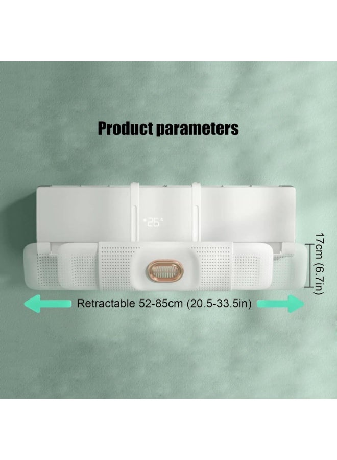 Adjustable Vent Deflector, Anti-Direct Blow Air Conditioner Cover, Air Conditioner Accessories for Reversing Air Direction (White) - Image 2