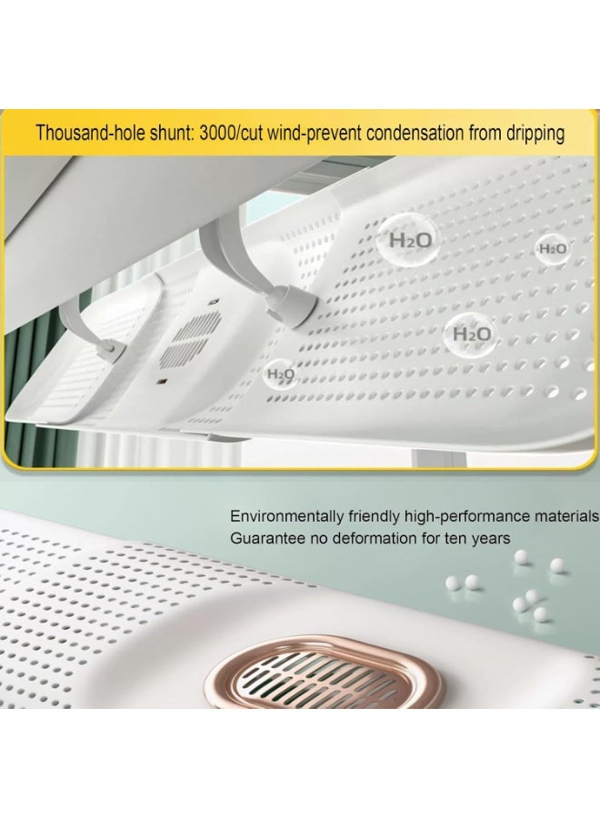 Adjustable Vent Deflector, Anti-Direct Blow Air Conditioner Cover, Air Conditioner Accessories for Reversing Air Direction (White) - Image 4