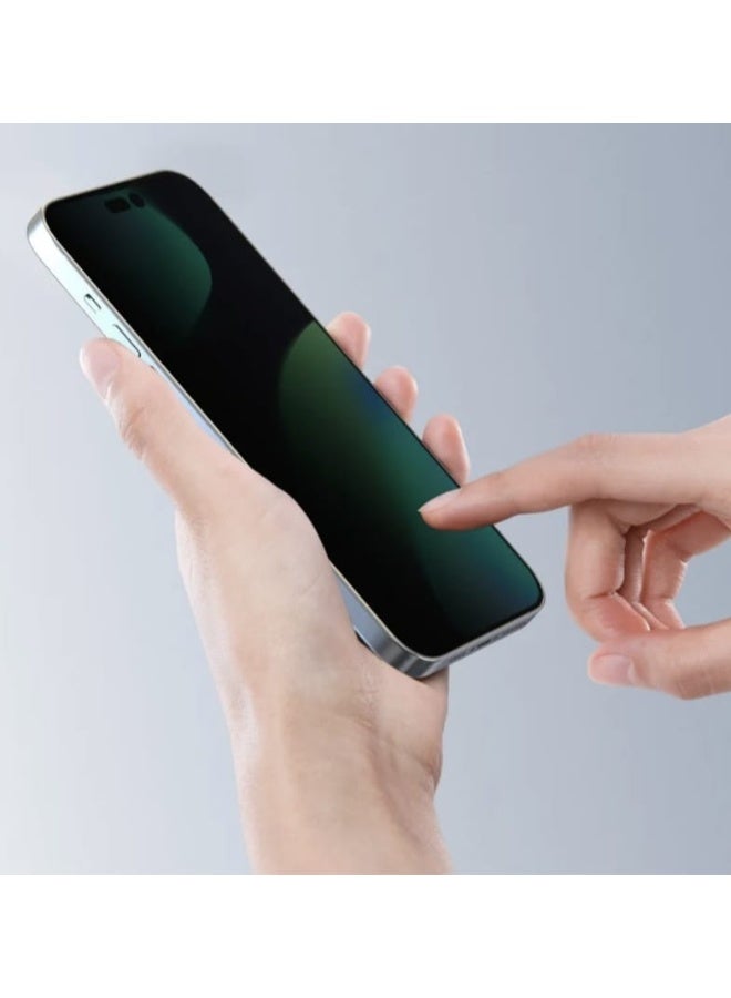 Nano Glass Privacy Screen Protector, Anti-Fingerprint, Tweezers, iPhone 16 Plus/15 Plus Case, Hard  - Image 4