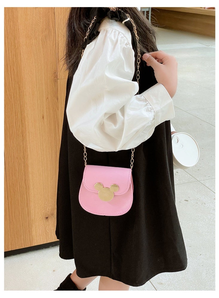 حقيبة سلسلة crossbody للأزياء للبنات ، حقيبة ميكي المغناطيسية للأطفال 11.5 * 11 * 5 سم (حزام الكتف 110 سم) - Image 1
