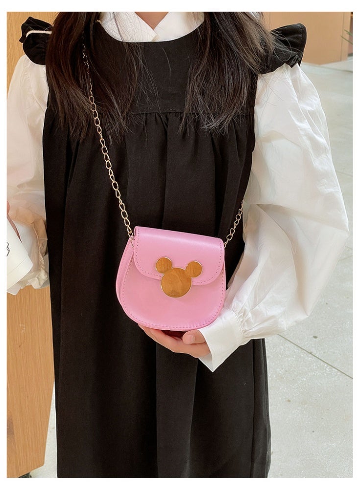 حقيبة سلسلة crossbody للأزياء للبنات ، حقيبة ميكي المغناطيسية للأطفال 11.5 * 11 * 5 سم (حزام الكتف 110 سم) - Image 2