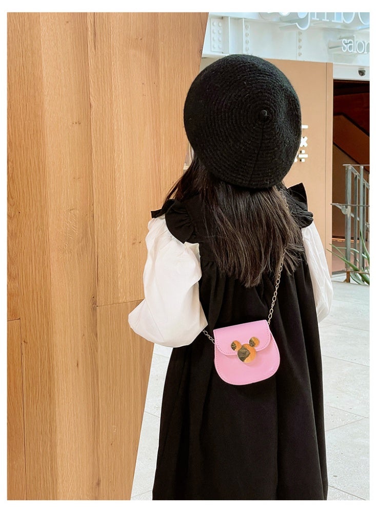 حقيبة سلسلة crossbody للأزياء للبنات ، حقيبة ميكي المغناطيسية للأطفال 11.5 * 11 * 5 سم (حزام الكتف 110 سم) - Image 3