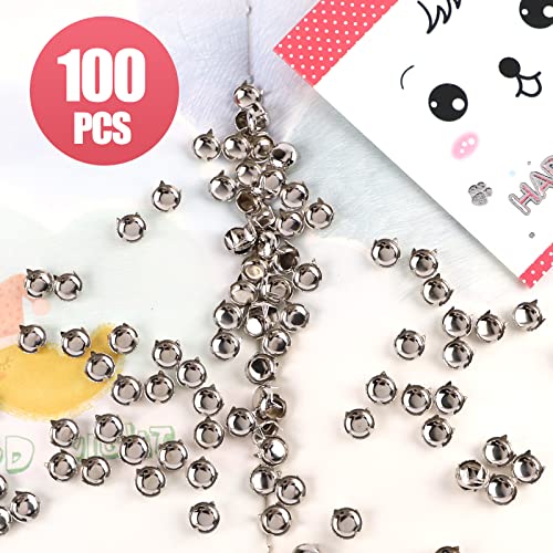 RUTICH 200pcs 5MM Antique Silver Round Dome Metal Studs Spots Nailheads Fastners… - Image 2