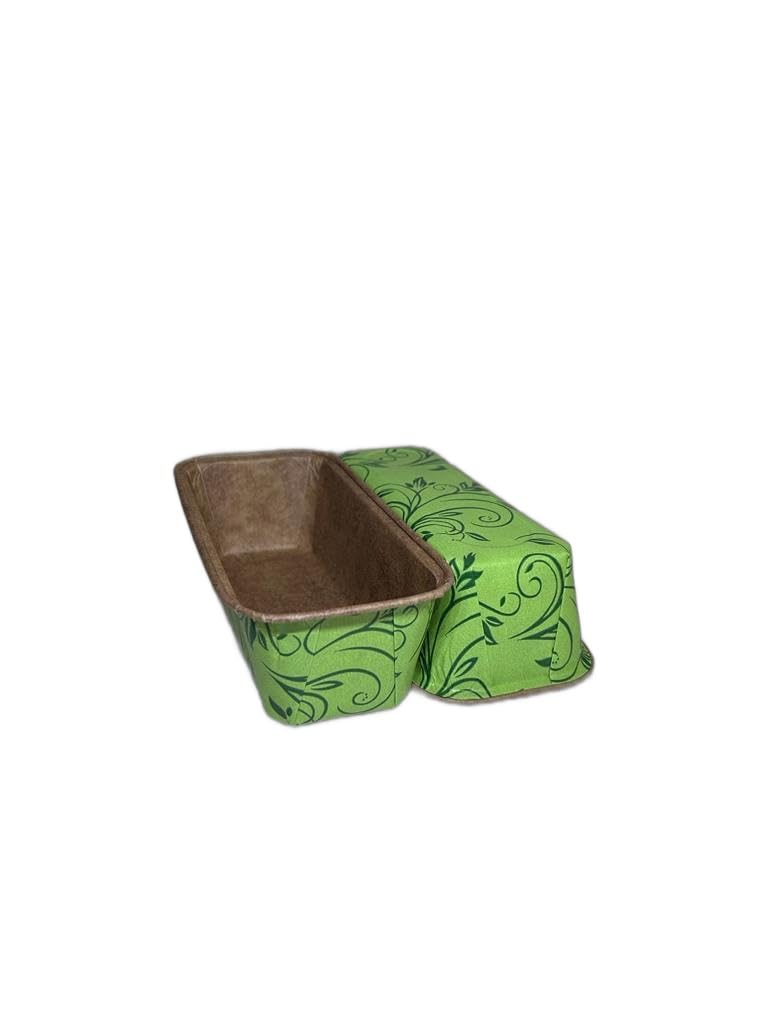 Baekence Bake and Serve Plumpy Cake Mould Green Leaf Non Coated Pack of 30 pcs200 GMS - Image 1