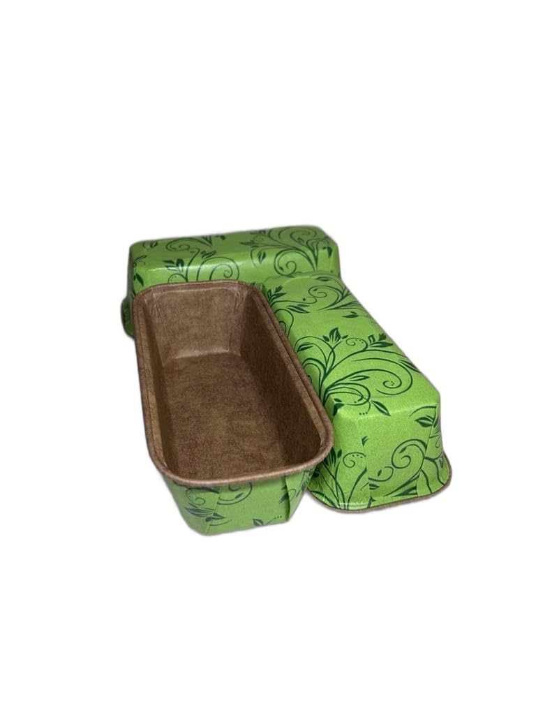 Baekence Bake and Serve Plumpy Cake Mould Green Leaf Non Coated Pack of 30 pcs200 GMS - Image 3