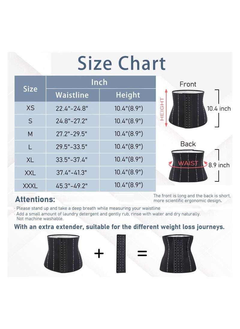 Generic - Women Waist Trainer Trimmer Corset Weight Loss Tummy Wrap Workout Belt Sweat Belly Band Sports Girdle Sauna Suit Sweat Waist Trainer for Women Lower Belly Fat Waist Trimmer for Women Size L - Image 1